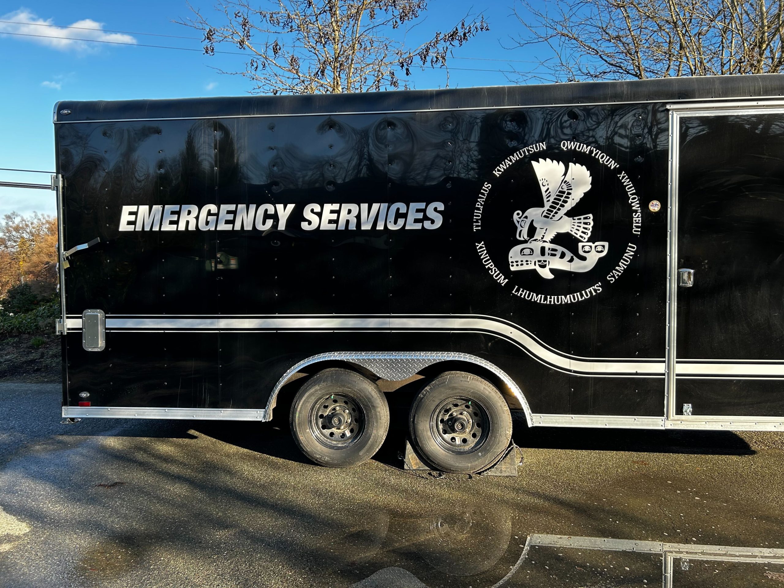 Emergency services equipment trailer for Cowichan Tribes