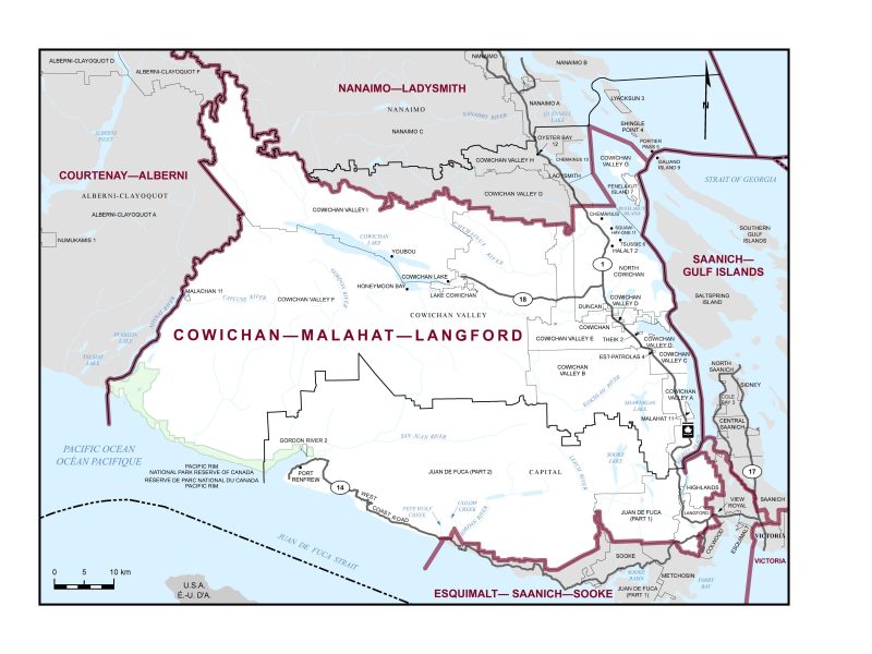 A map with labels and boundaries of electoral areas.