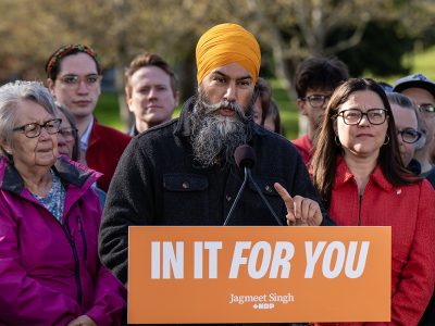 An NDP event on Vancouver Island with NDP Leader Jagmeet Singh and Nanaimo-Ladsymith candidate Lisa Marie Barron.