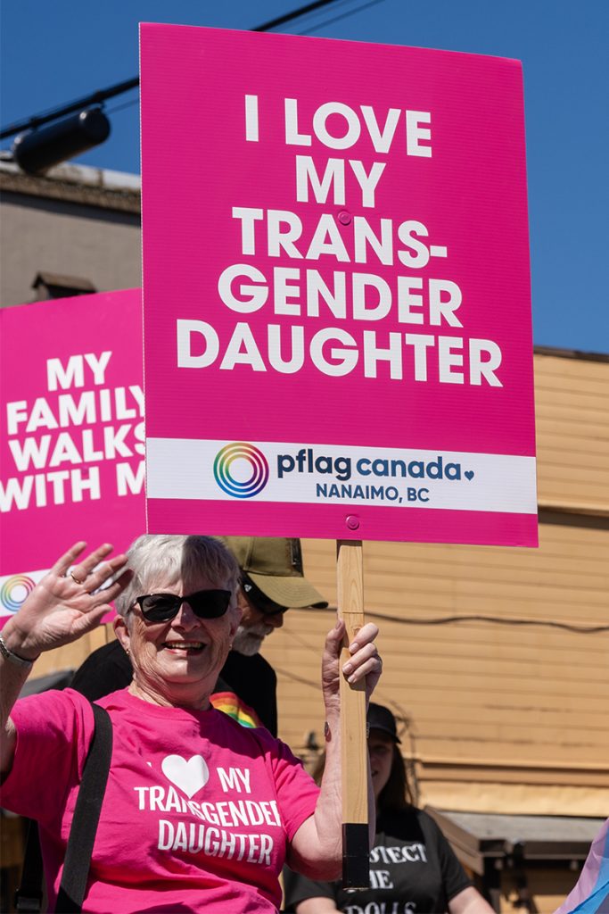 PFLAG Canada marches in the Nanaimo Pride parade on Sunday, June 8, 2025. 