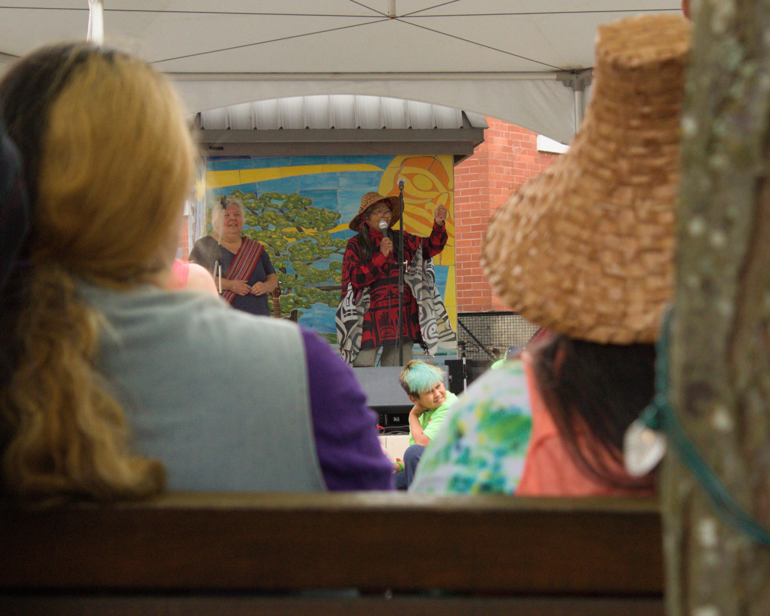 Hyamicié Della Rice-Sylvester gave an opening speech at the Cowichan Valley Pride celebration.