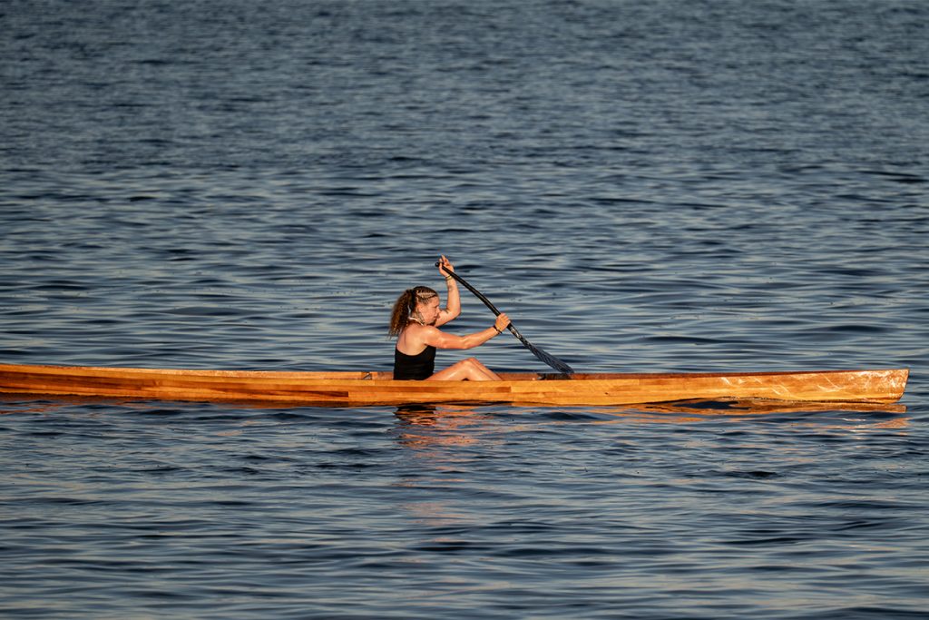 Canoe races at Snuneymuxw Days 2025.