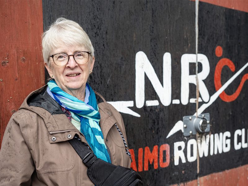 Kate Rutherford, treasurer of the the Long Lake Flatwater Training Centre Society, said the new land purchased by the city for Loudon Park would be a suitable location for a new boathouse and activity centre. Photo by Mick Sweetman / The Discourse.