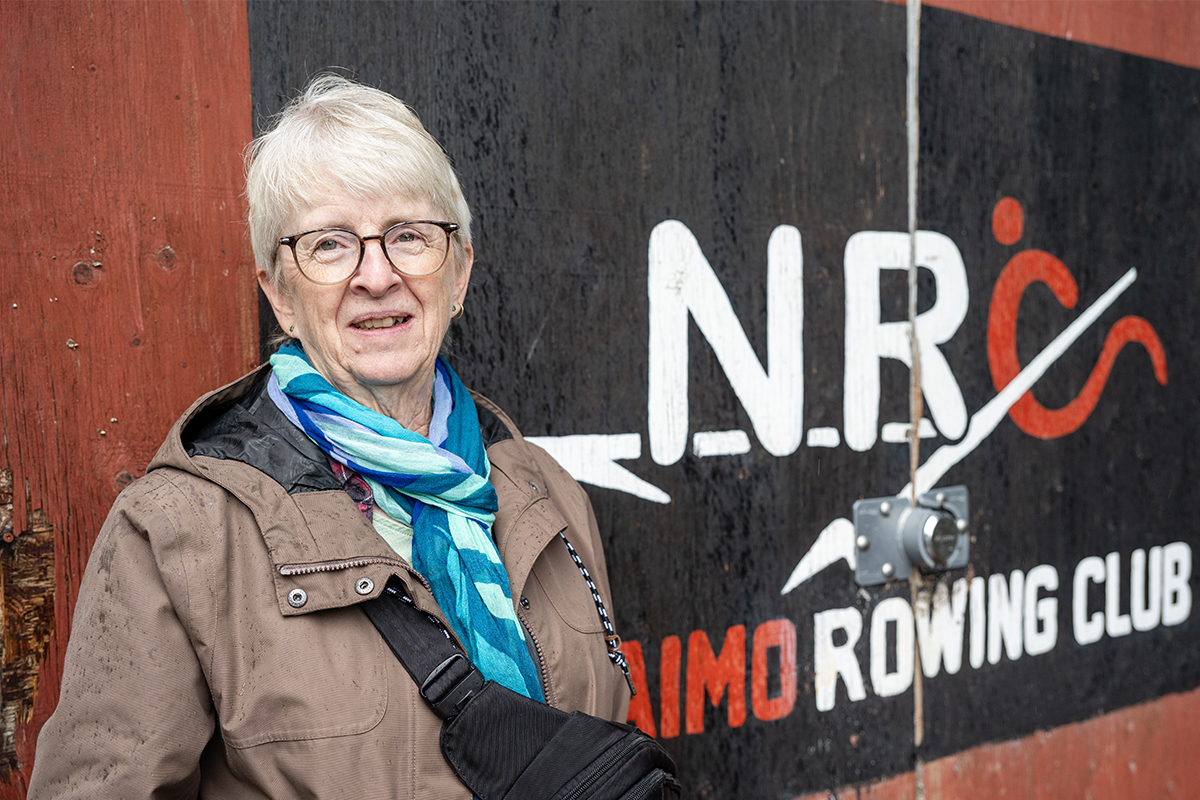 Kate Rutherford, treasurer of the the Long Lake Flatwater Training Centre Society, said the new land purchased by the city for Loudon Park would be a suitable location for a new boathouse and activity centre. Photo by Mick Sweetman / The Discourse.