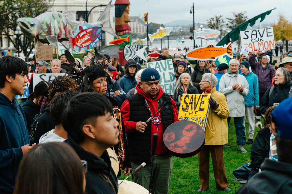 400 protestors gathered in Victoria to oppose the Malahat Safety Improvement Project.
