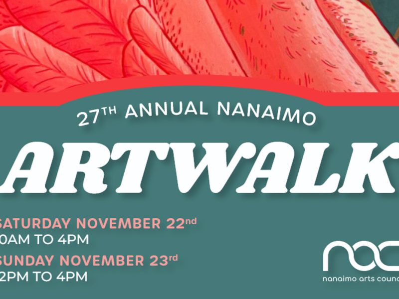 Cropped version of the poster for the 27th Annual Nanaimo Artwalk event in Nanaimo.