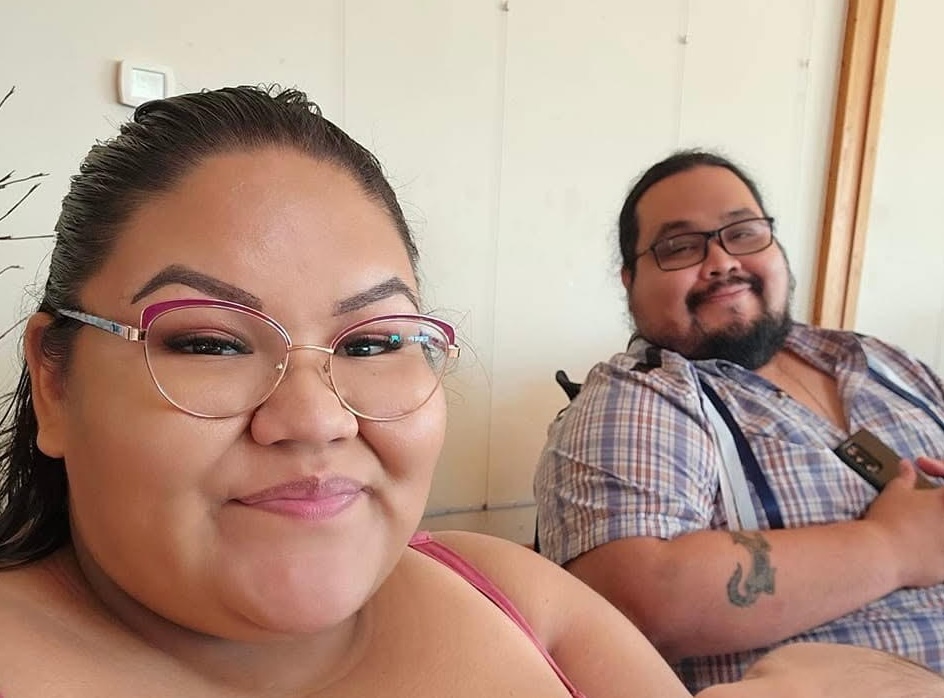 Boedaya pictured left sits alongside Lenny Sylvester, right. Boedaya is calling on Island Health to address systemic racism that she said lead to her husbands death.