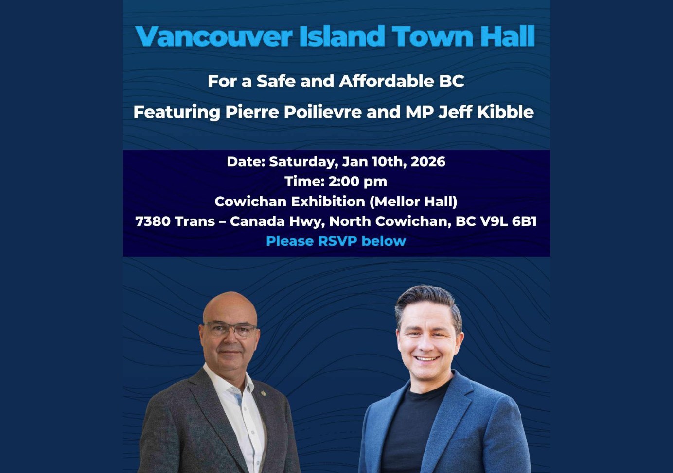 An advertisement for the public town hall in Duncan.