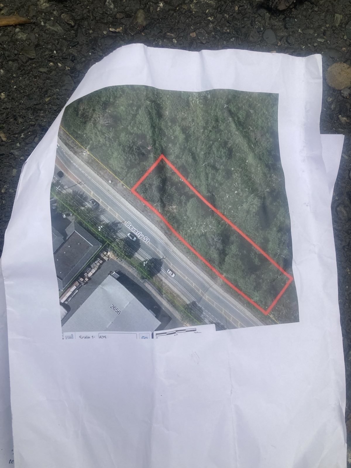 A map of the designated sheltering site in Somenos marsh where unhoused people were directed after the Lewis Street decampment