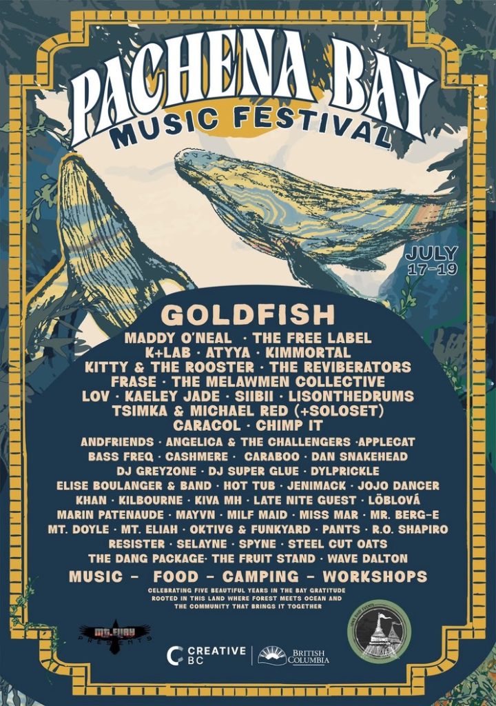 A poster for this year's Pachena Bay Music Festival