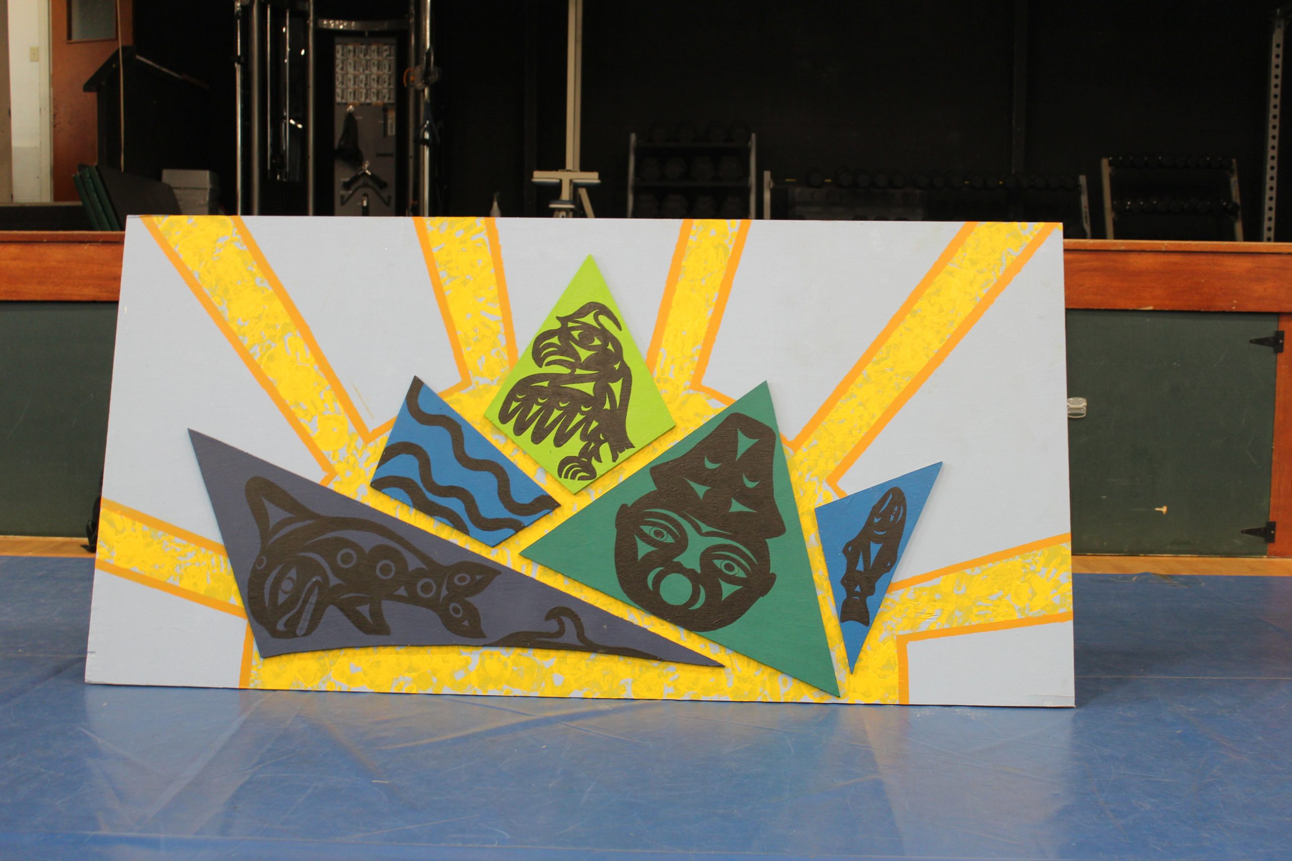 The new mural was created by artist Shawn Johnny in collaboration with students.