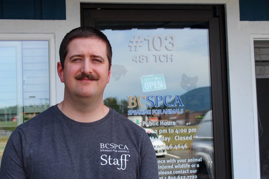 Colin Owen-Flood stands in front of the Cowichan SPCA